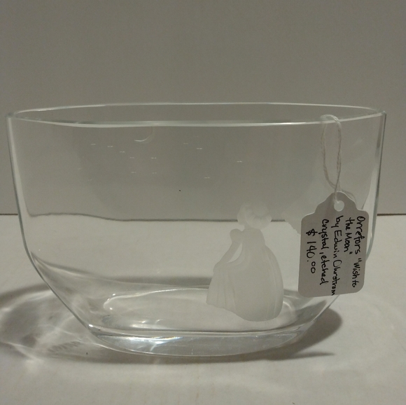 Orrefors Other - Orrefors Vtg etched crystal "Wish to the Moon" by Edwin Ohrstrom